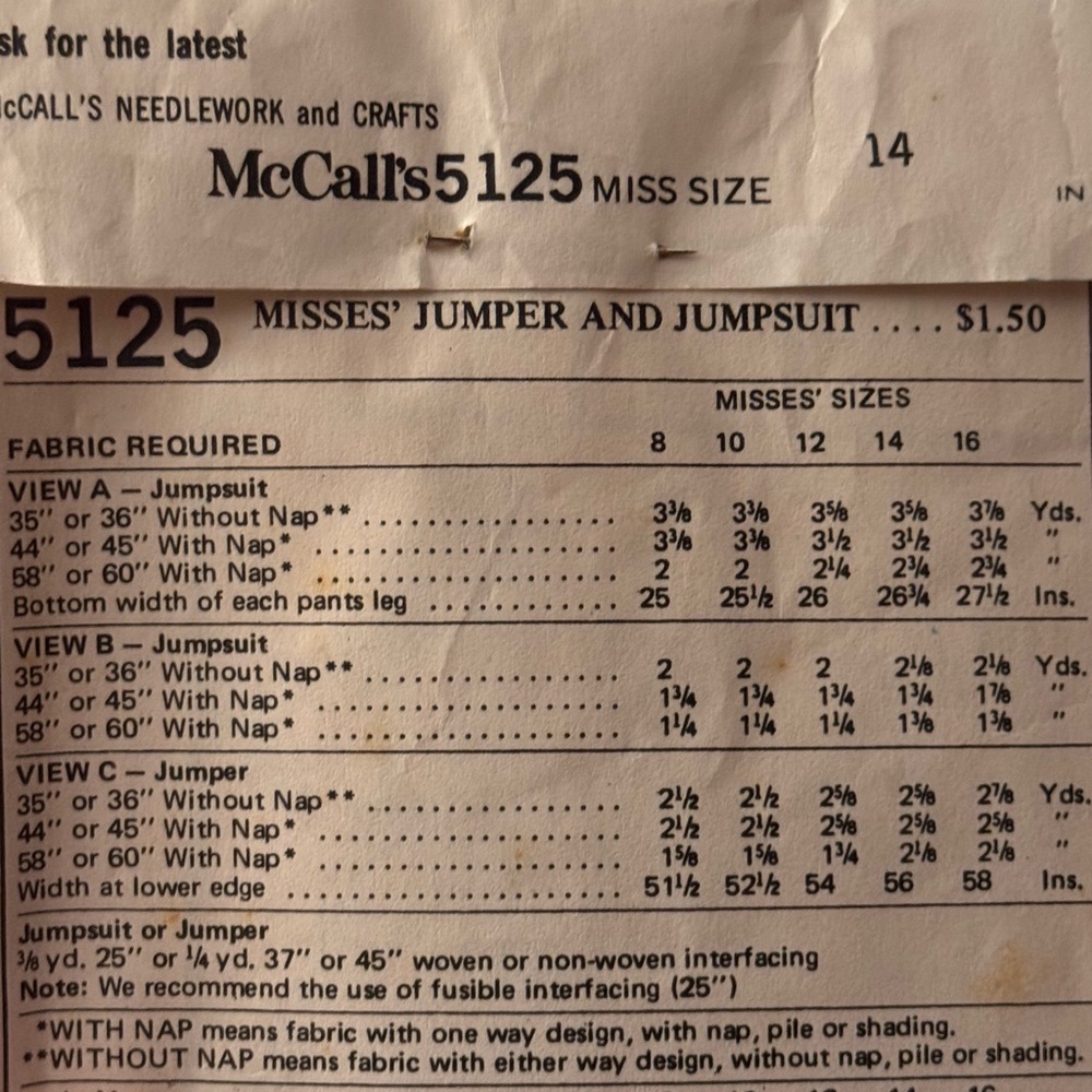 Pattern (McCall’s).  Women's Jumper and Jumpsuit Pattern - Picture 5 of 7